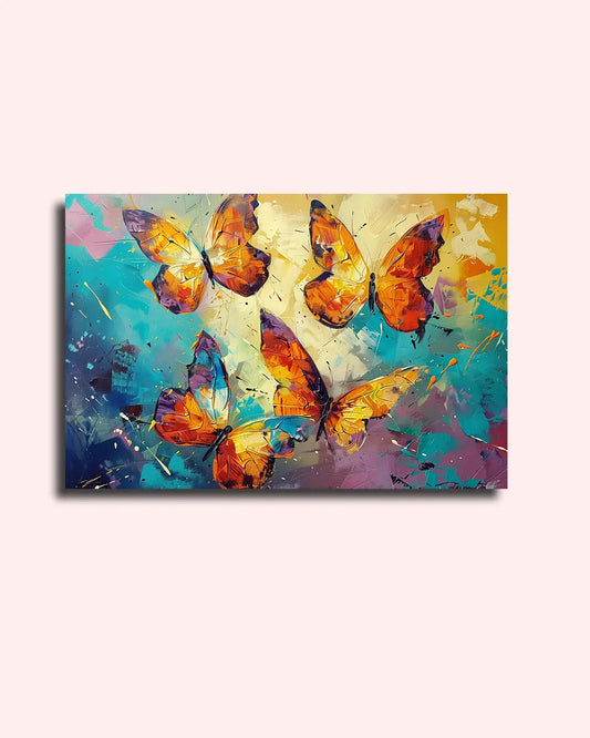 Schilderij Vlinders - Abstract
